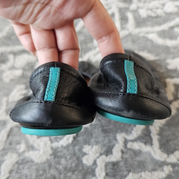 Tieks Matte Black Leather Ballet Flats - Picture 3 of 7